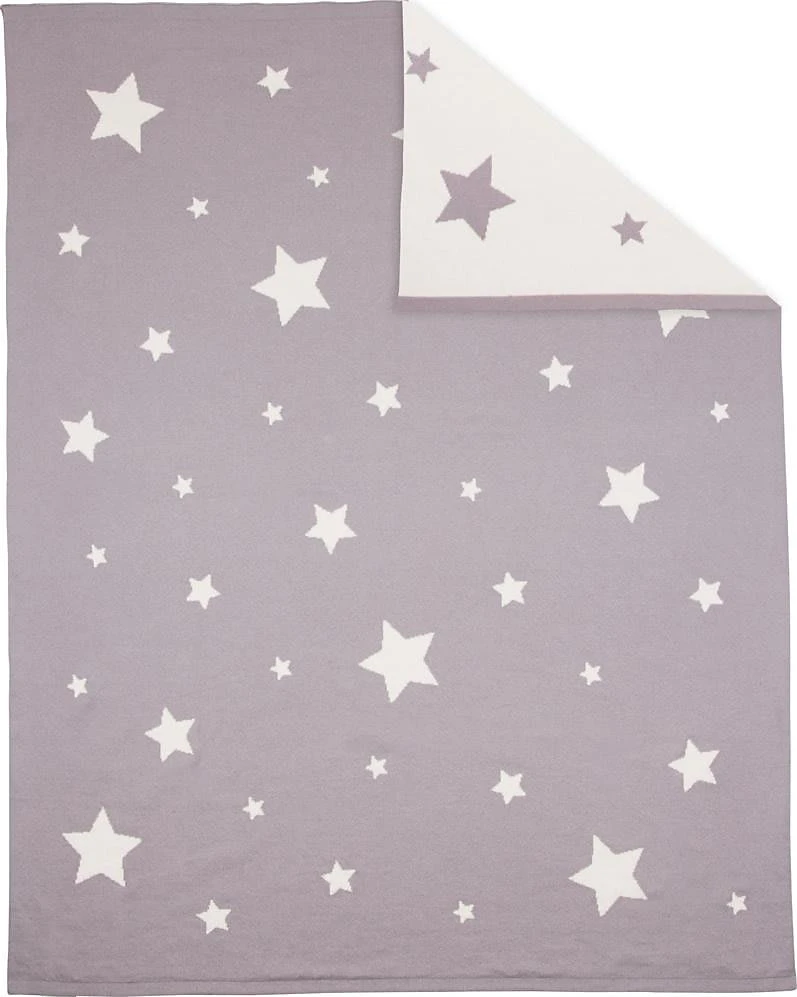 Die Spiegelburg Strickdecke BabyGlück Sternenhimmel, Ca. 80 X 100 Cm