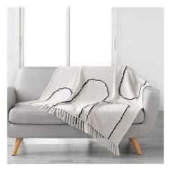 Douceur D'intérieur Überwurf "Kenya Lodge" In Creme/ Schwarz
