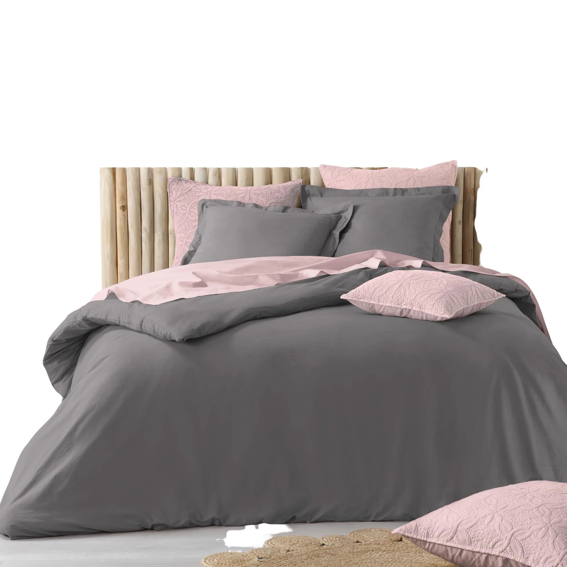 Dynamic24 Bettwäsche-Set In Grau – Bild 2