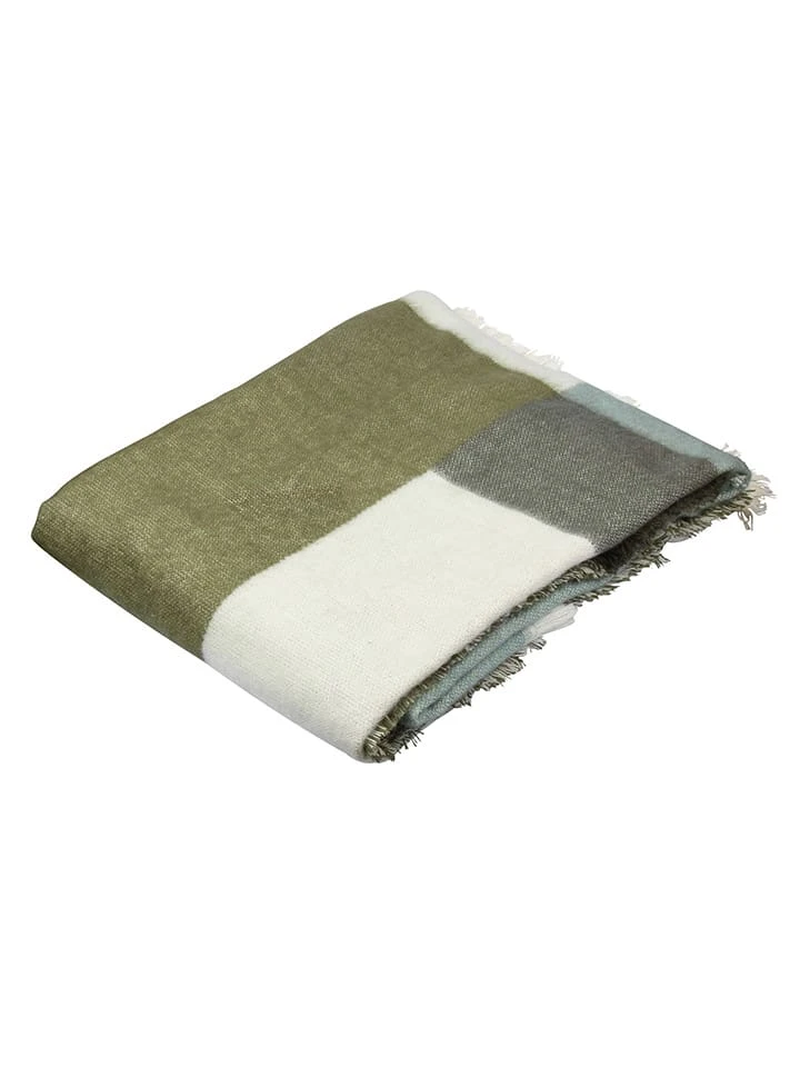 Eightmood Plaid In Grün/ Creme - (L)150 X (B)130 Cm