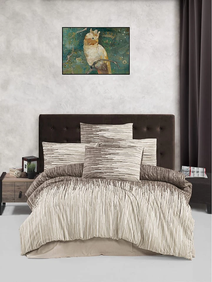 Elizabed Renforcé-Bettwäsche-Set In Braun/ Beige