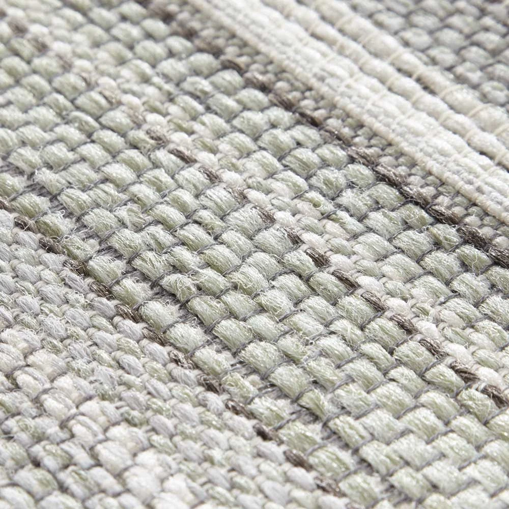 ELLE DECORATION In- & Outdoor Teppich Calais Grün Creme – Bild 5