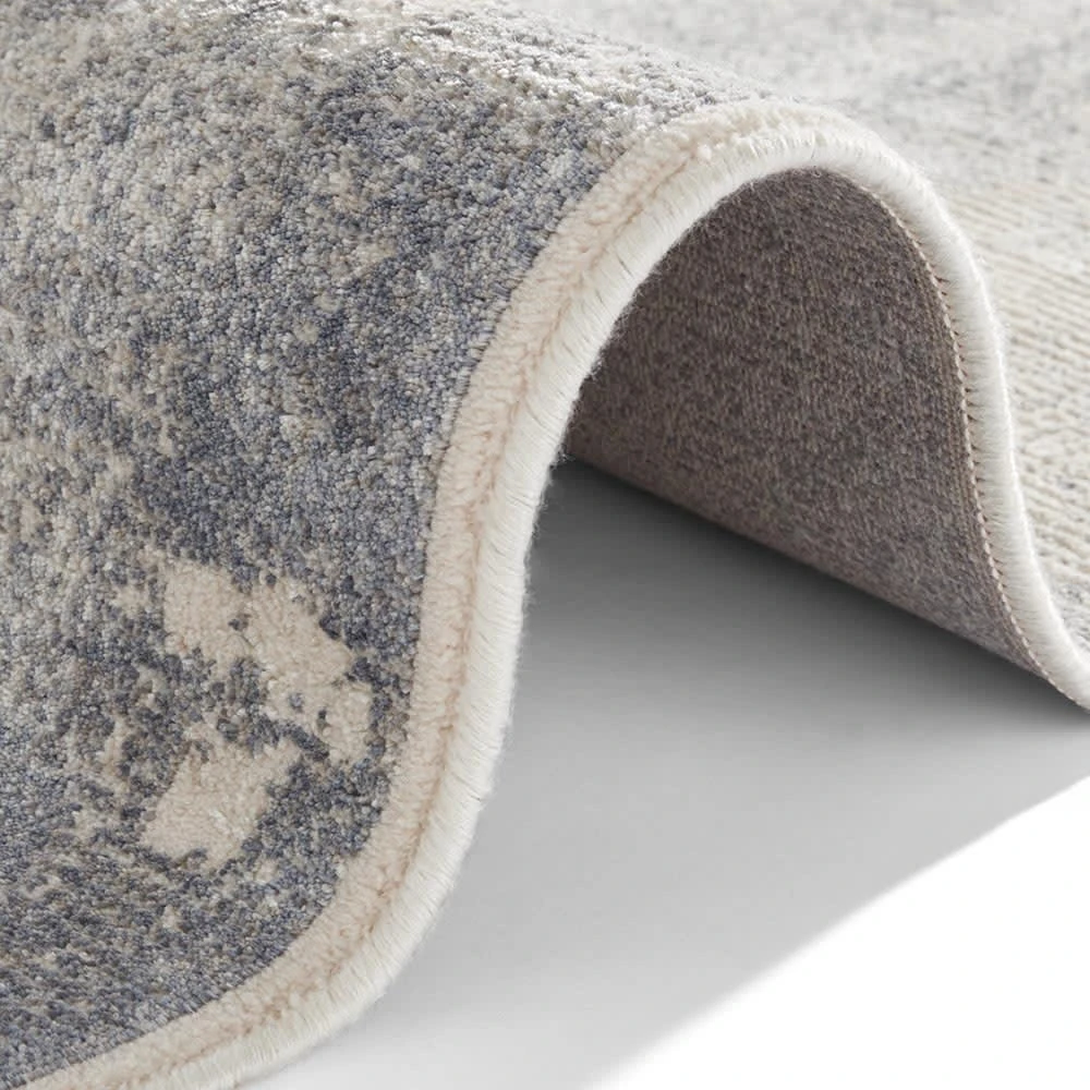 ELLE DECORATION Kurzflor Teppich Allier Blau Grau Creme – Bild 3