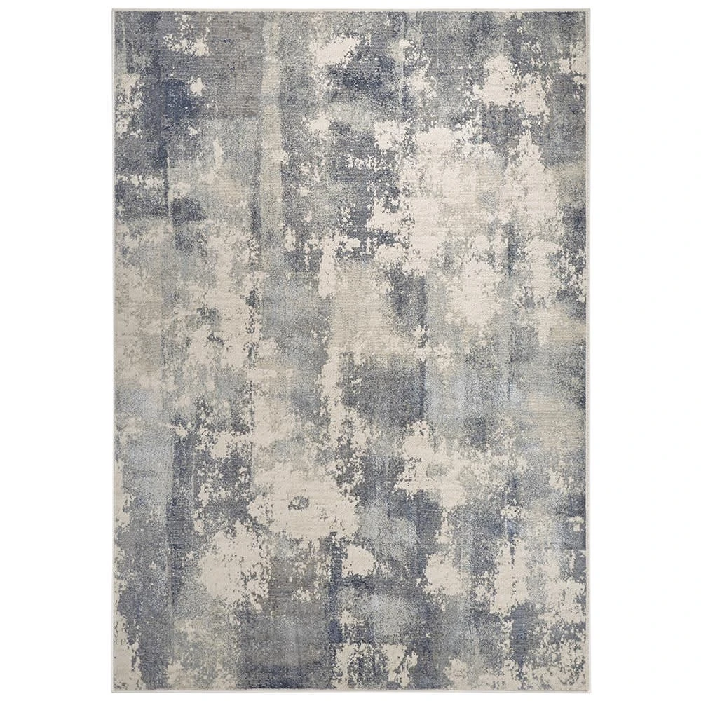 ELLE DECORATION Kurzflor Teppich Allier Blau Grau Creme