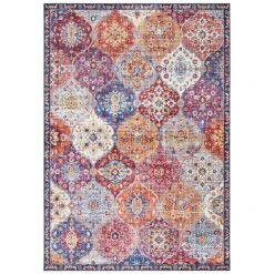 ELLE DECORATION Kurzflor Teppich Kashmir Ghom Bunt