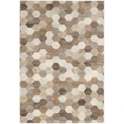 ELLE DECORATION Kurzflor Teppich Manosque Creme Beige Braun