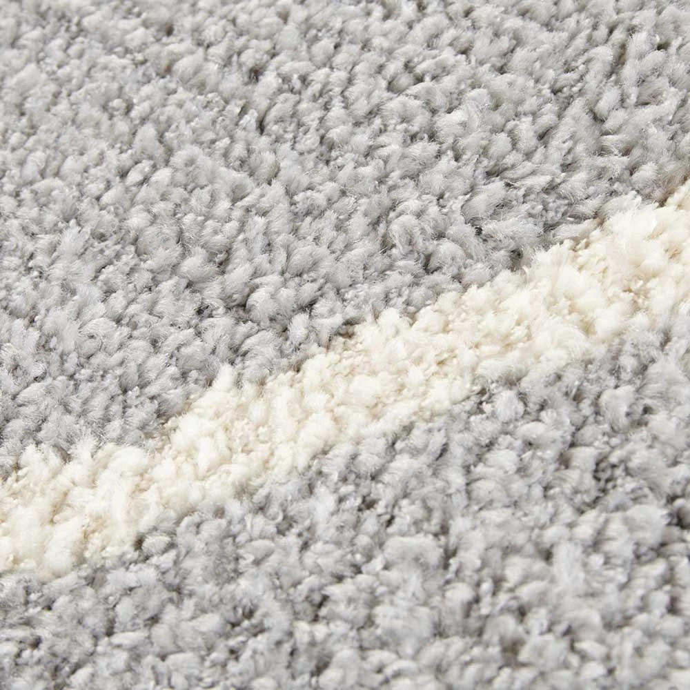 ELLE DECORATION Kurzflor Teppich Vienne Silbergrau Creme – Bild 3