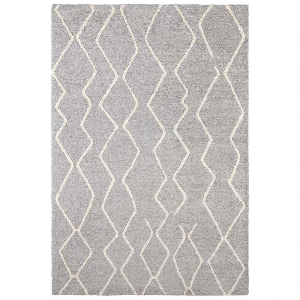 ELLE DECORATION Kurzflor Teppich Vienne Silbergrau Creme