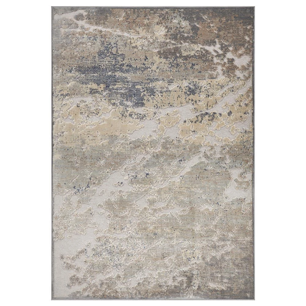 ELLE DECORATION Viskose Teppich Arroux Grau Silber