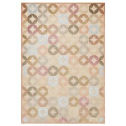 ELLE DECORATION Viskose Teppich Chiers Kupfer Bunt