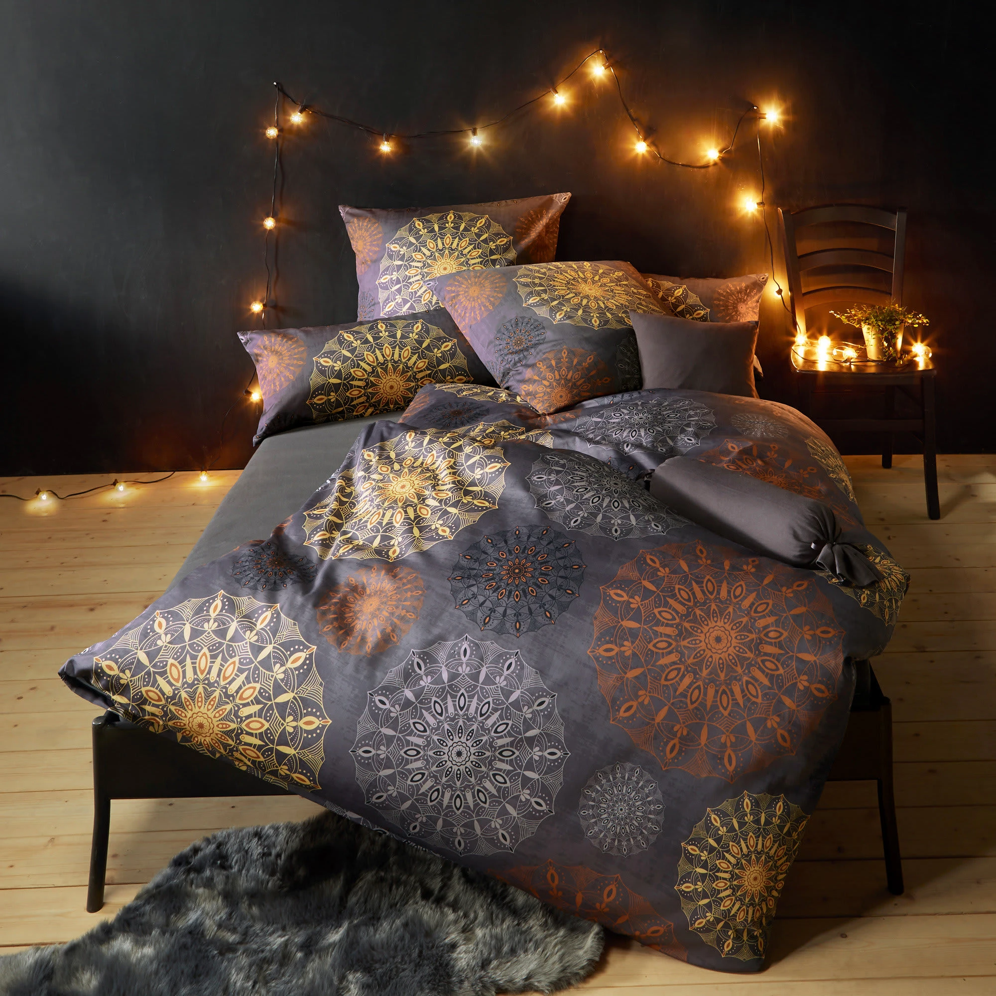 Erwin Müller Bettwäsche In Anthrazit-gelb – Bild 2