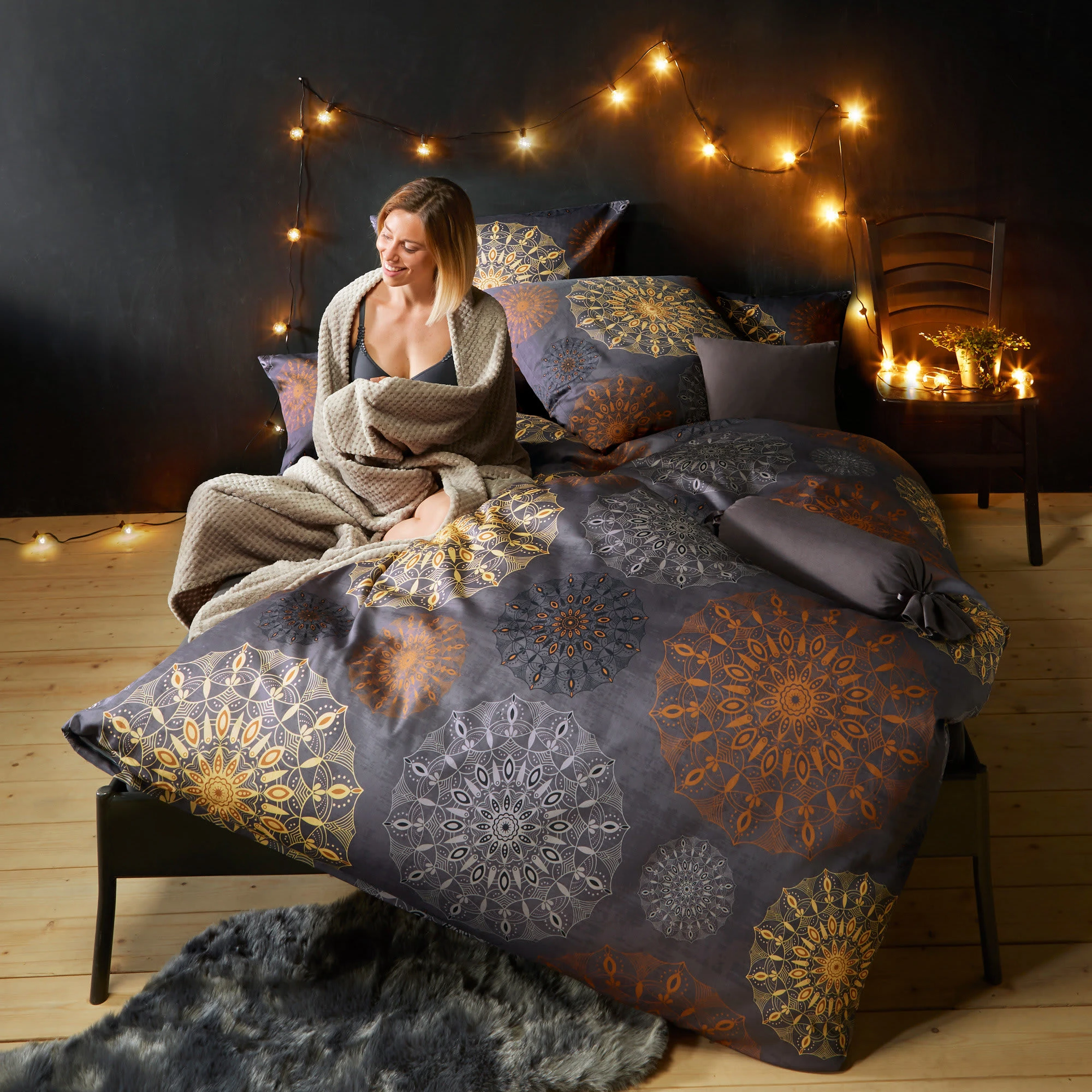 Erwin Müller Bettwäsche In Anthrazit-gelb – Bild 3