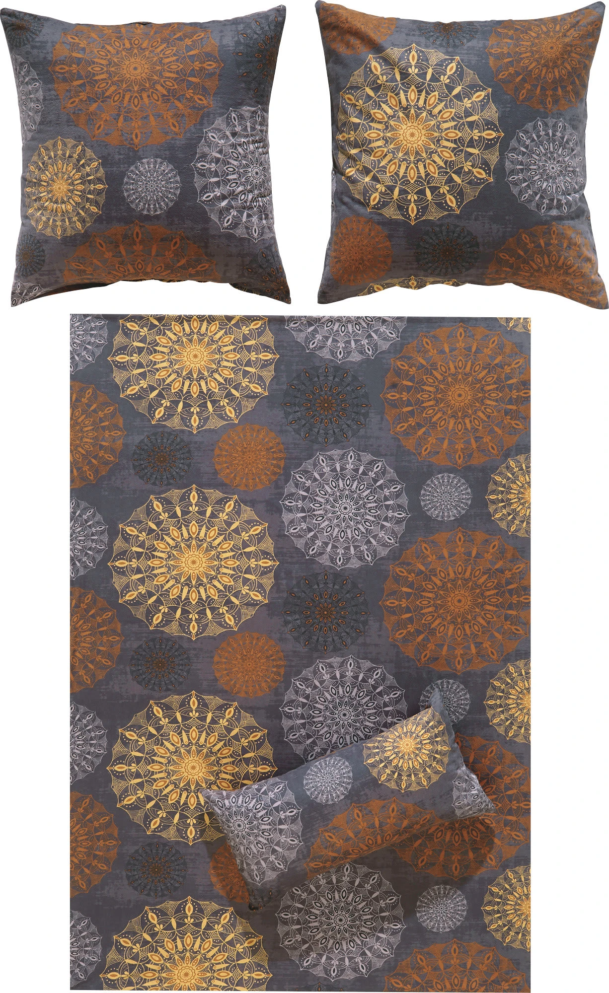 Erwin Müller Bettwäsche In Anthrazit-gelb