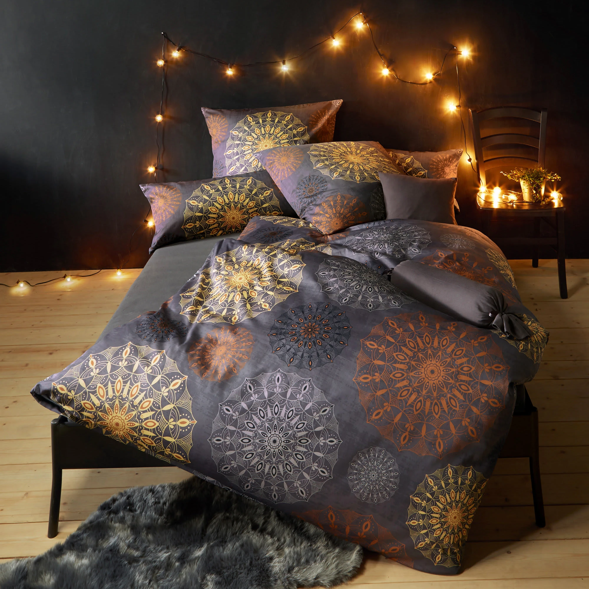 Erwin Müller Bettwäsche In Anthrazit-gelb – Bild 2