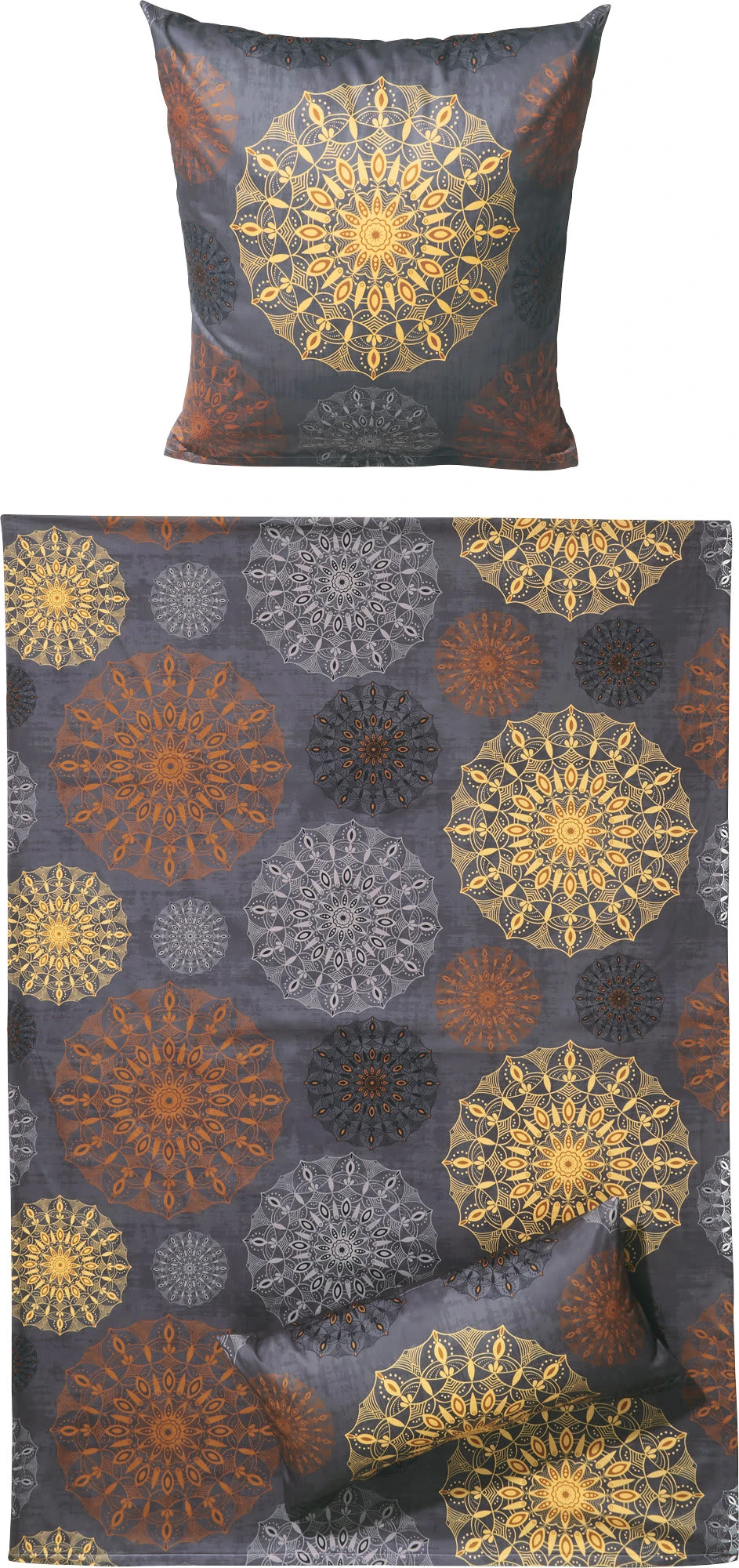 Erwin Müller Bettwäsche In Anthrazit-gelb