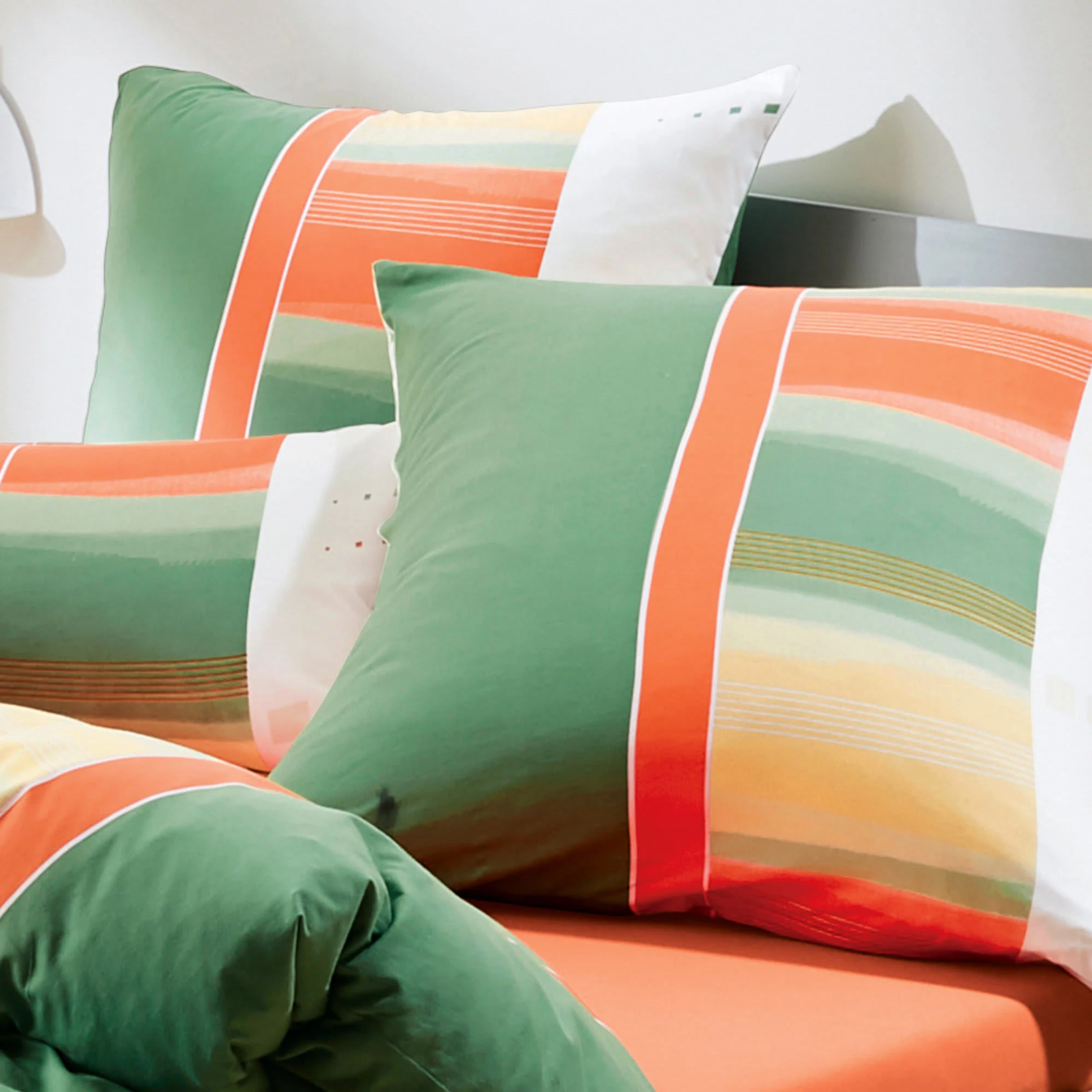 Erwin Müller Bettwäsche In Grün-orange – Bild 3