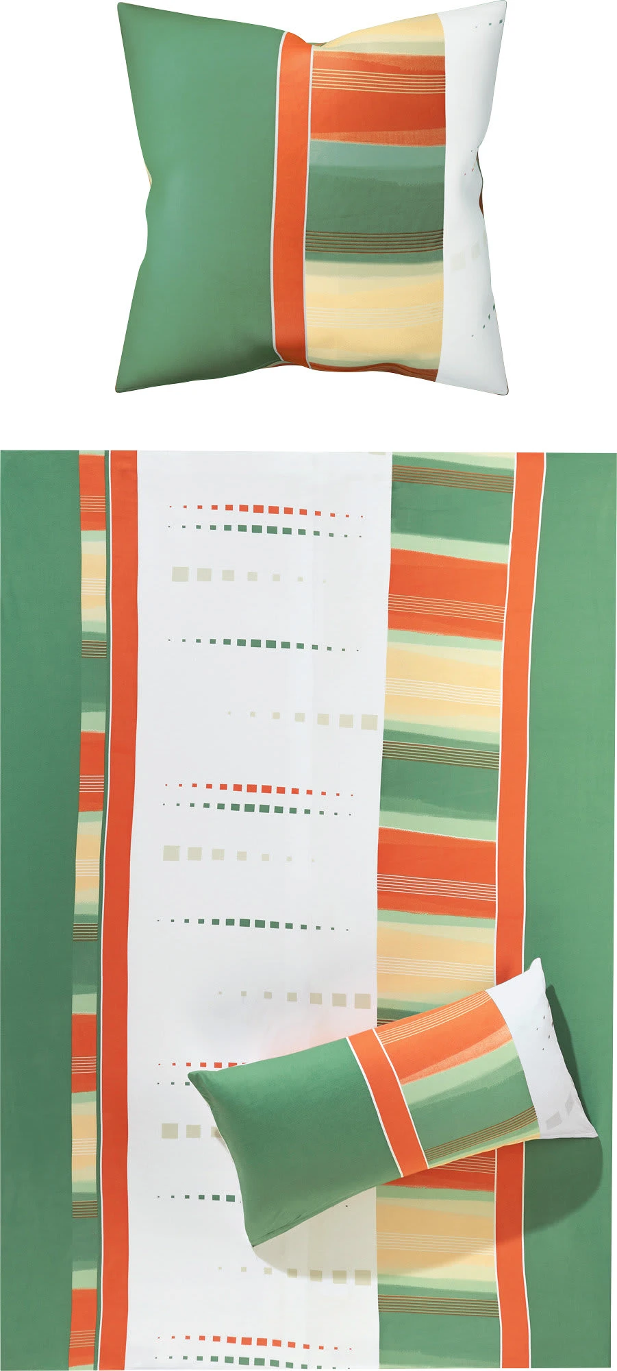 Erwin Müller Bettwäsche In Grün-orange