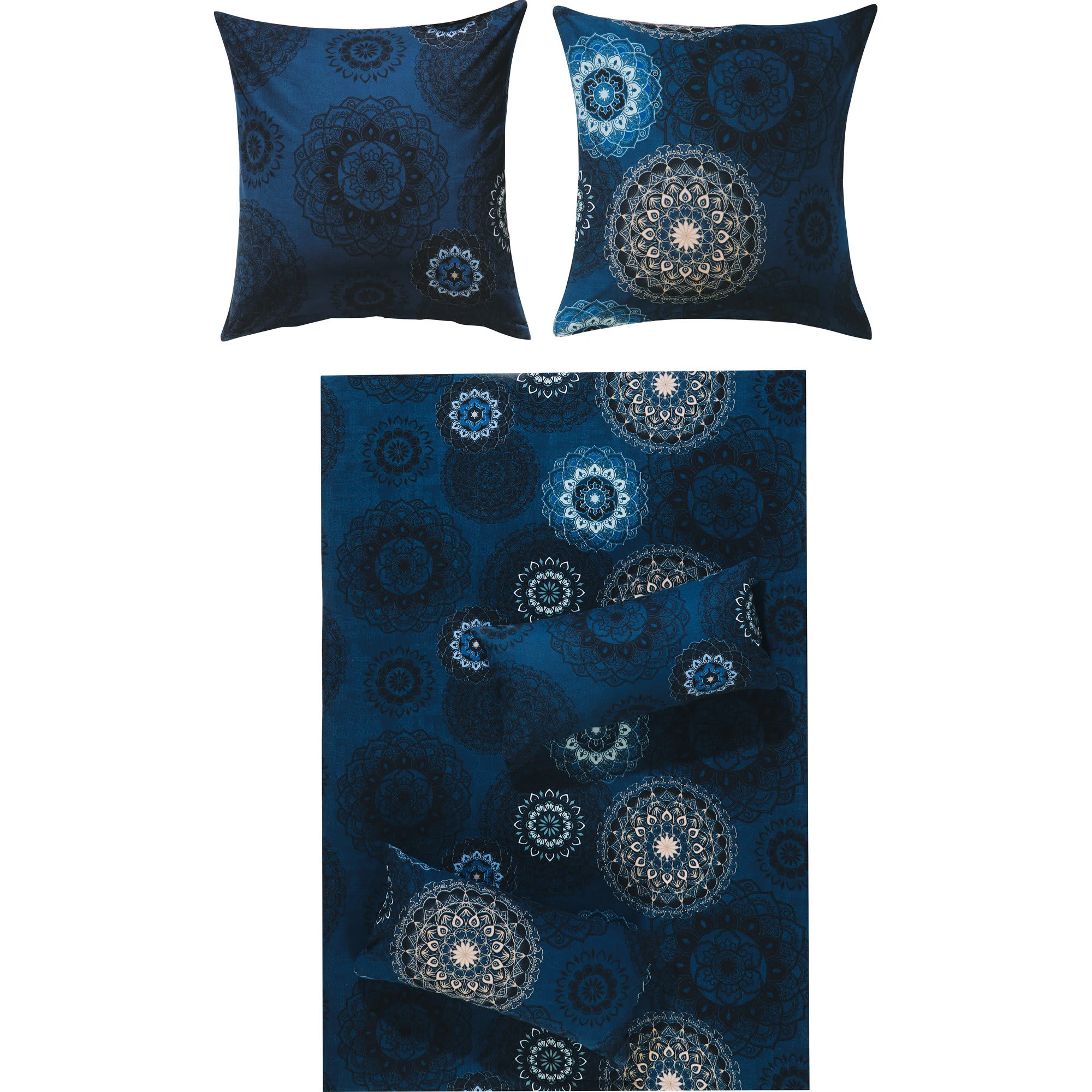 Erwin Müller Bettwäsche Sparpaket 4-tlg. In Dunkelblau – Bild 2