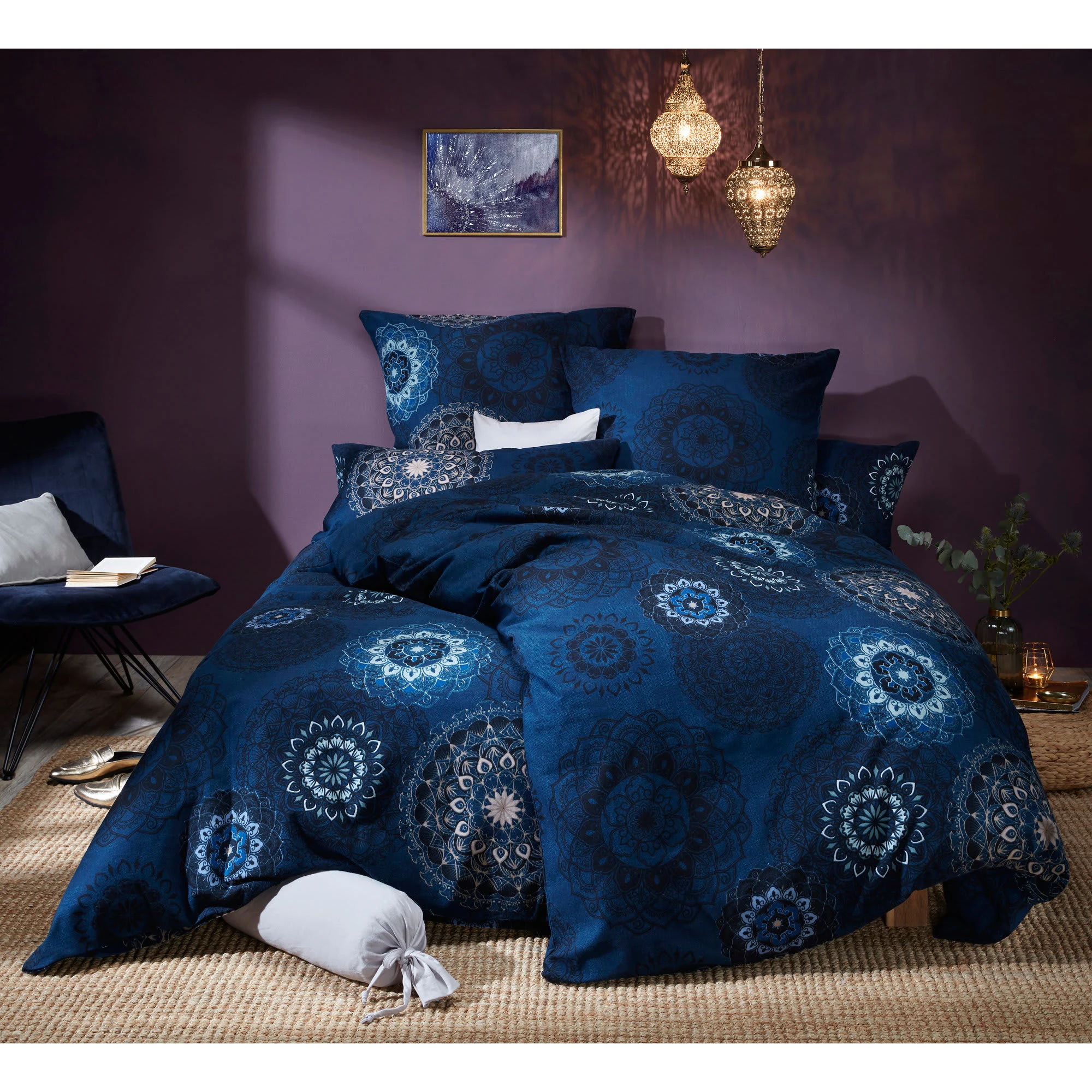 Erwin Müller Bettwäsche Sparpaket 4-tlg. In Dunkelblau – Bild 3