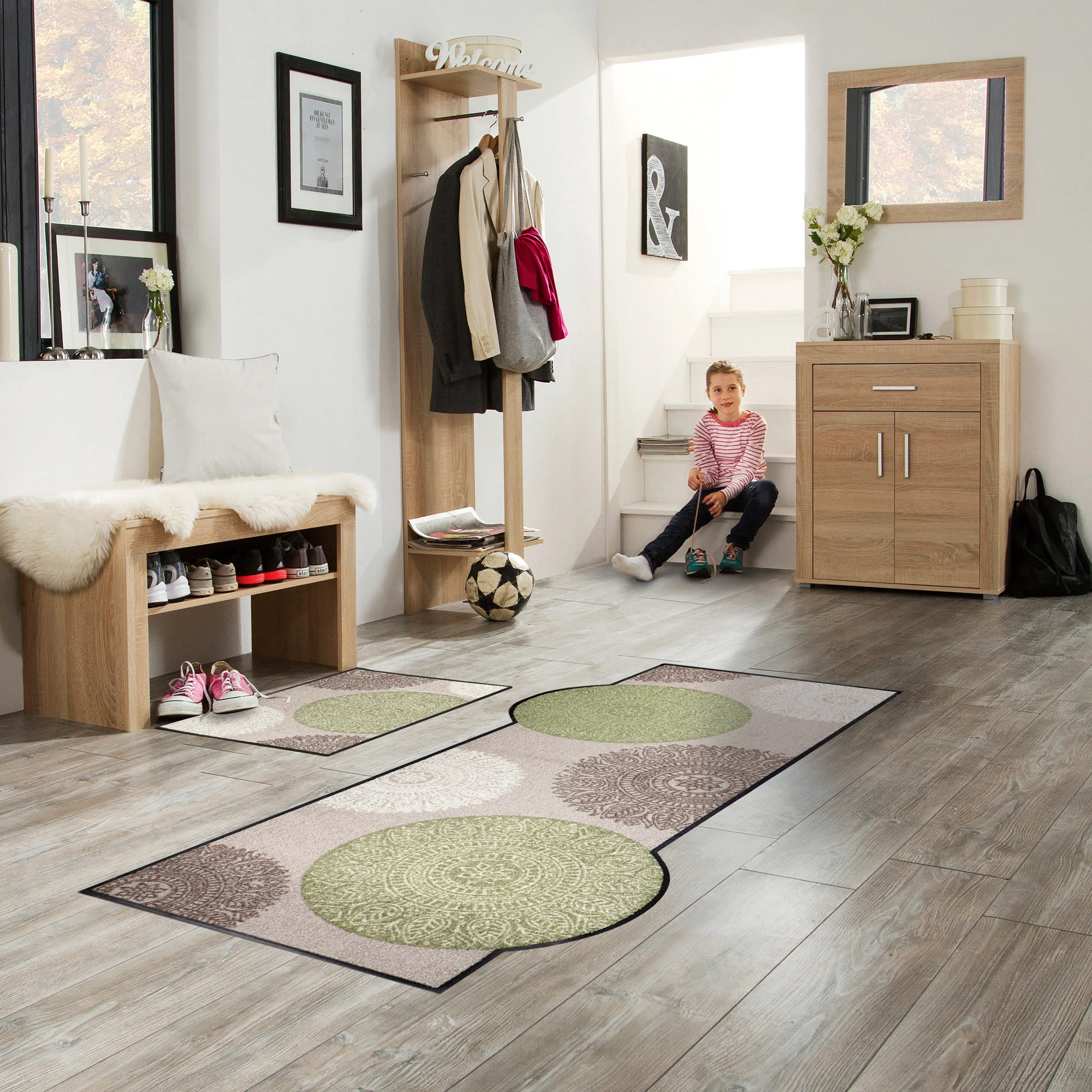 Erwin Müller Fußmatte In Beige/grün – Bild 2