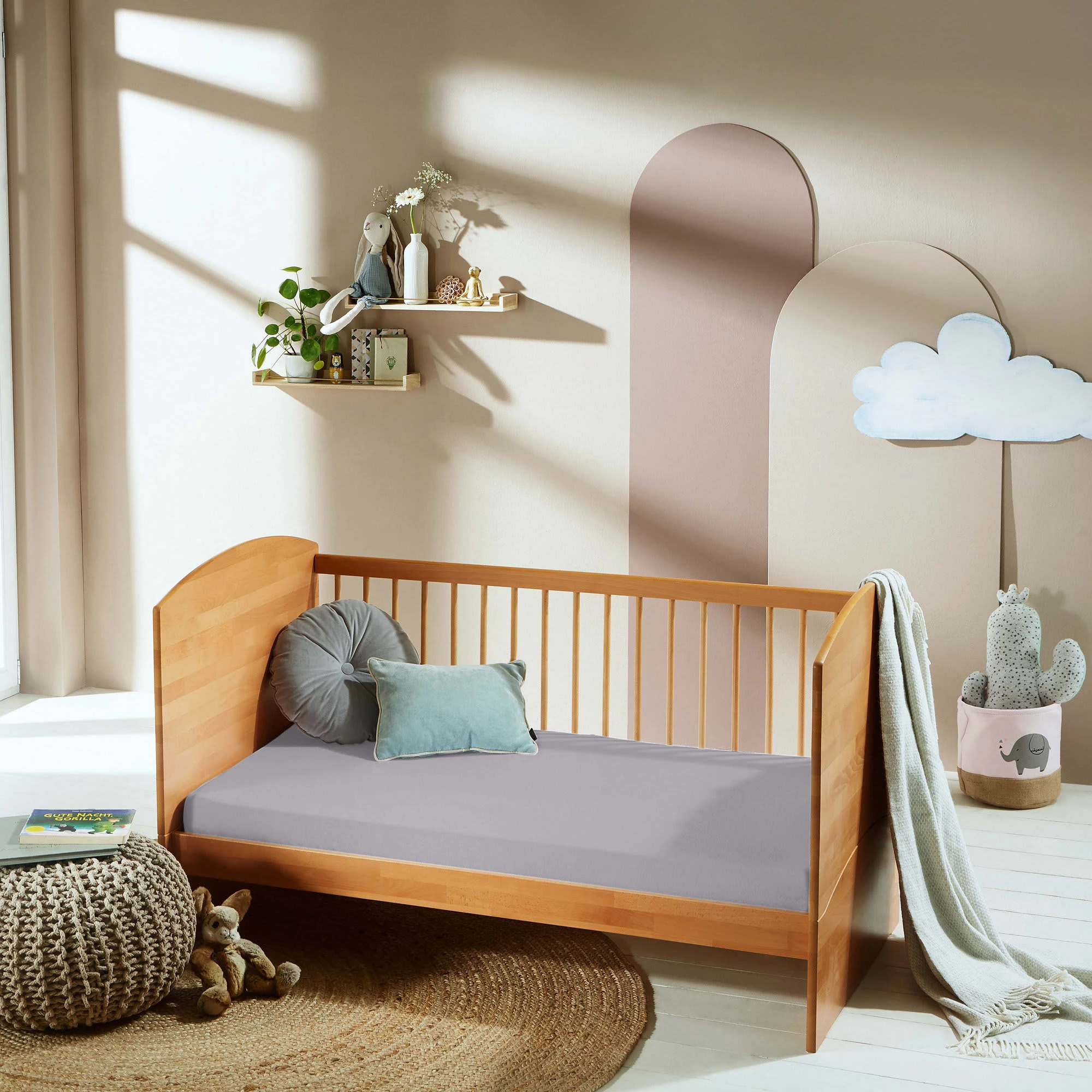 Erwin Müller Kinder-Spannbettlaken Erding In Grau