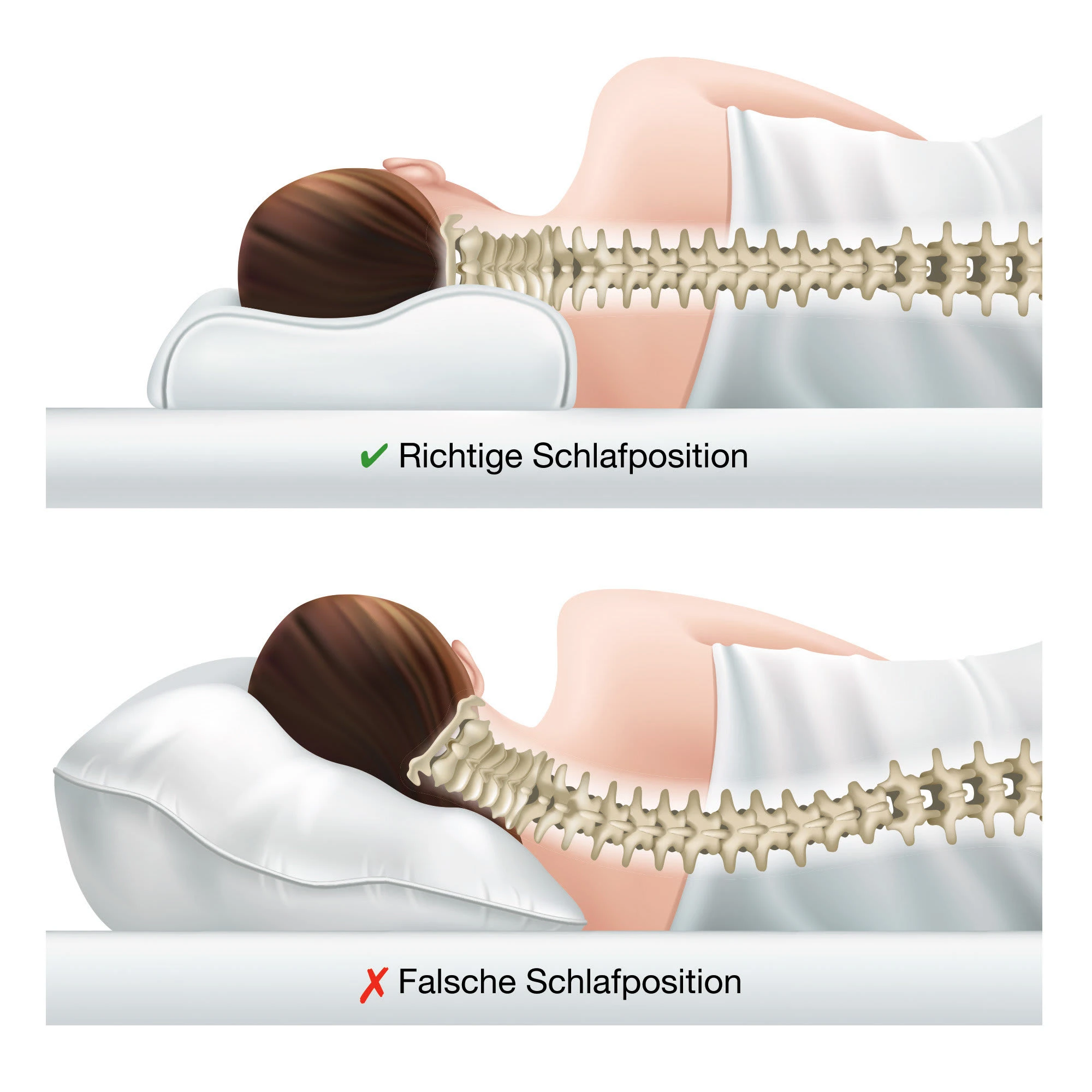 Erwin Müller Nackenstützkissen Mit Wellenschnitt In Weiß – Bild 3