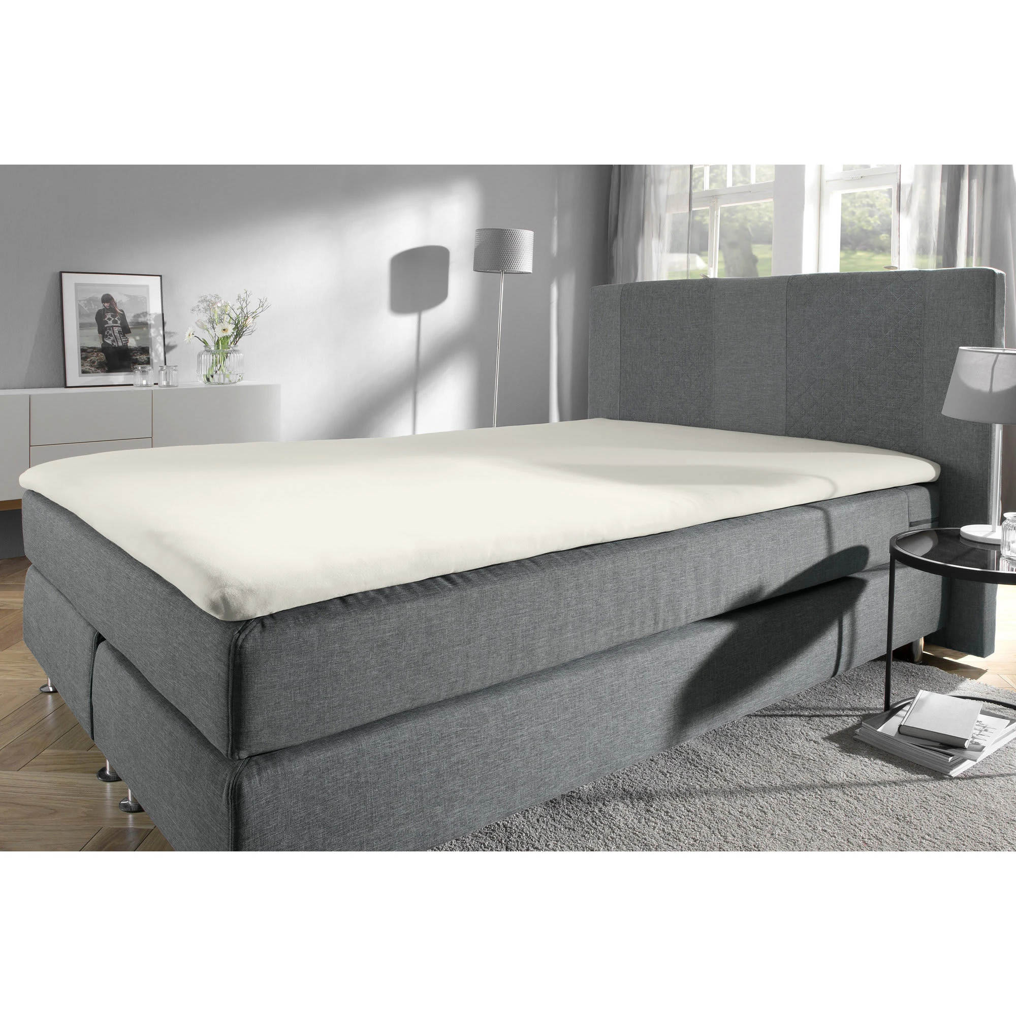 Erwin Müller Topper-Spannbettlaken Bayreuth In Weiß – Bild 2