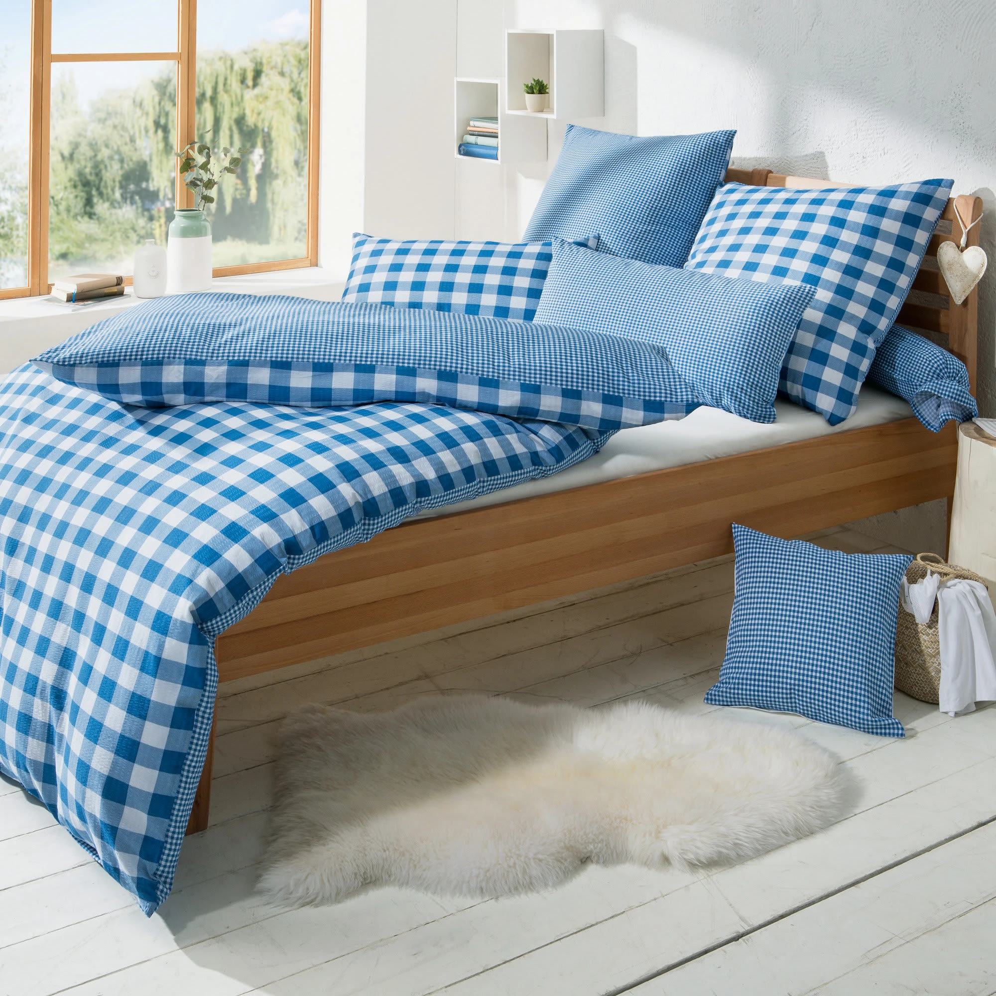 Erwin Müller Wendebettwäsche In Blau-weiß – Bild 3