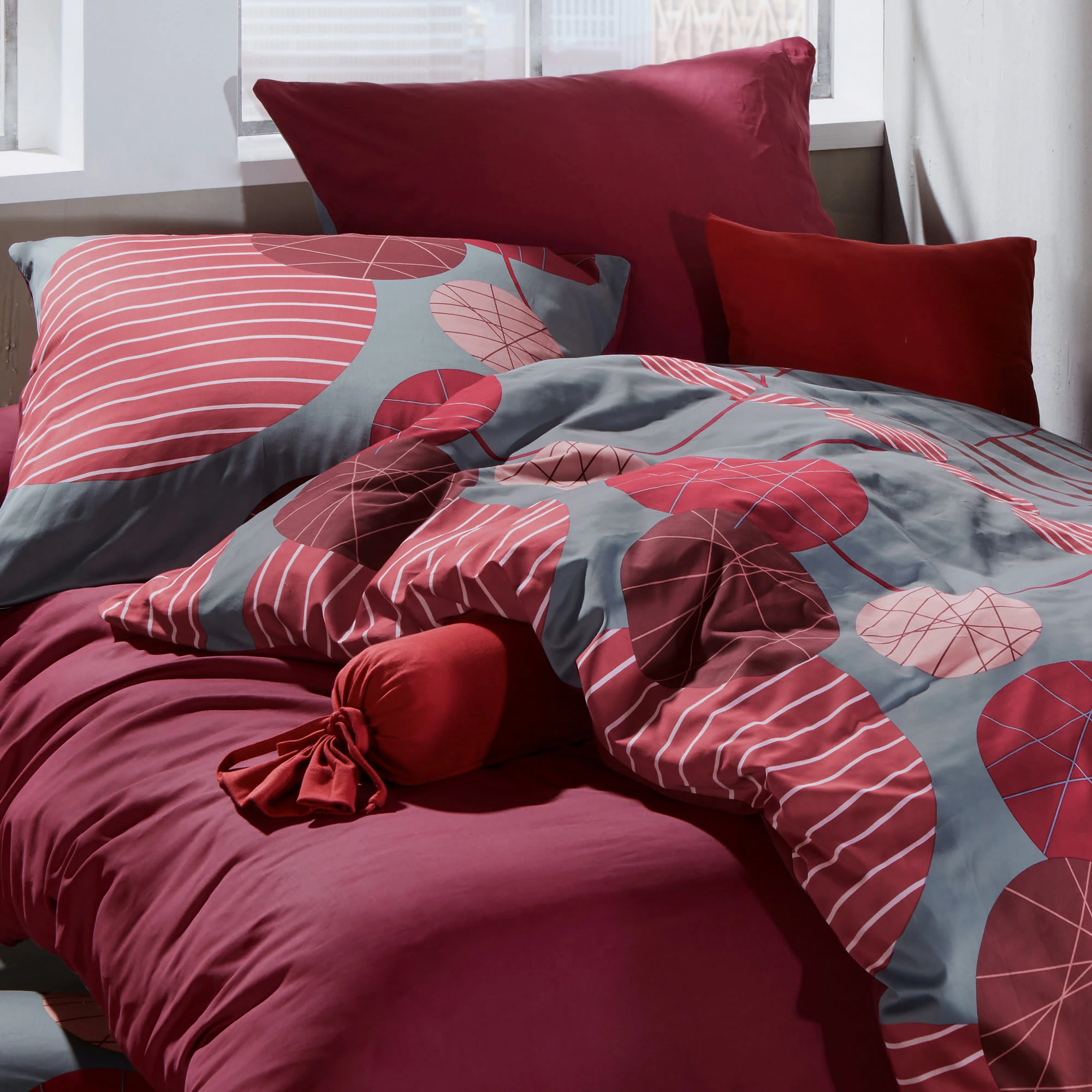 Erwin Müller Wendebettwäsche In Rot-grau – Bild 3