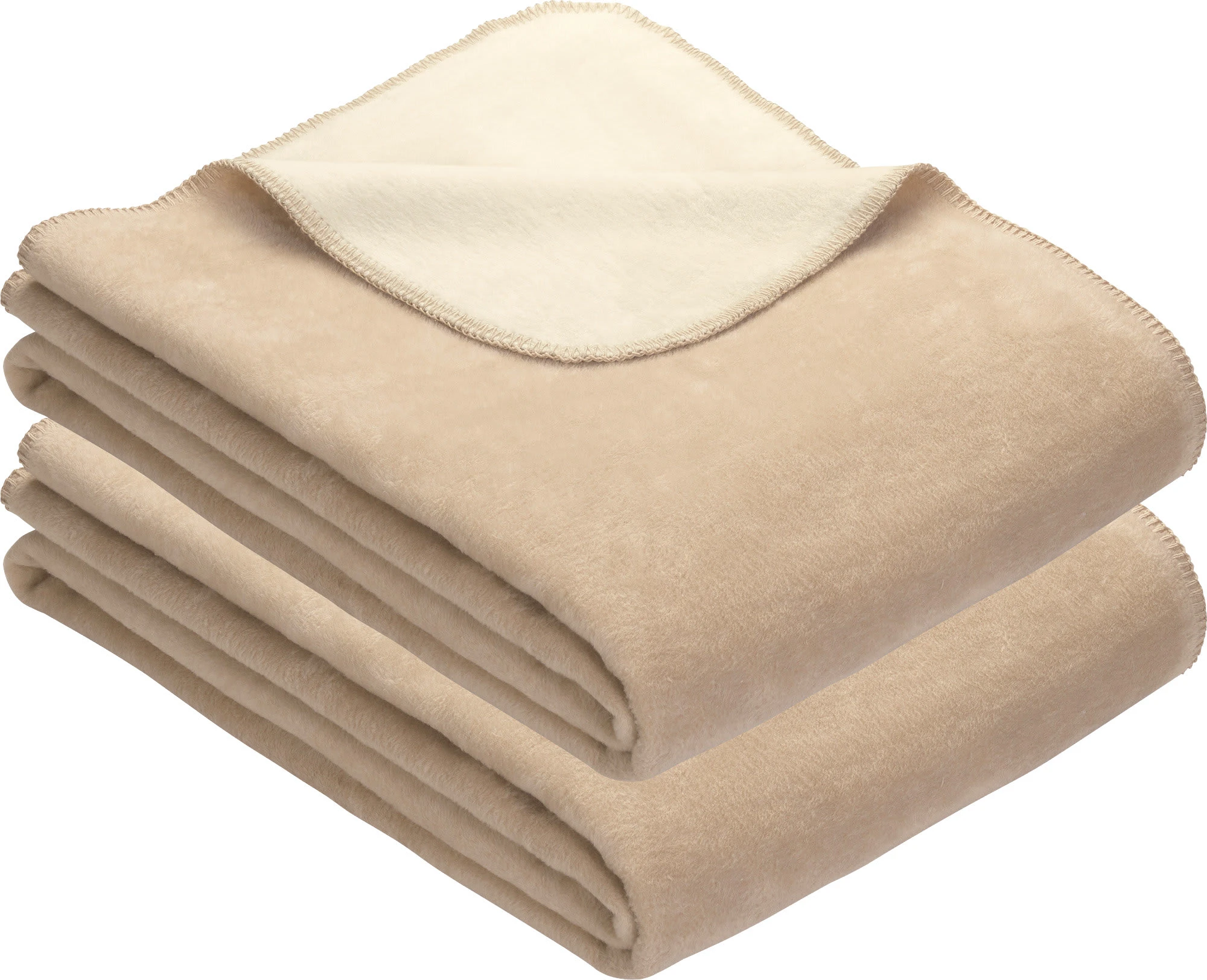 Erwin Müller Wohndecke 2er-Pack In Creme/wollweiß