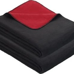 Erwin Müller Wohndecke 2er-Pack In Dunkelgrau/rot