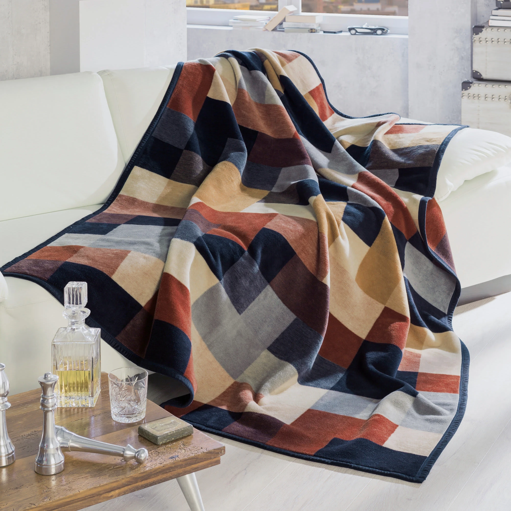 Erwin Müller Wohndecke In Blau – Bild 3