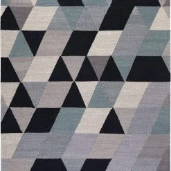 ESPRIT Teppich Triango Kelim In Blau Grau