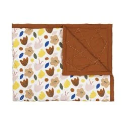 Fabelab Babydecke In Hellbraun/ Bunt - 110 X 140 Cm