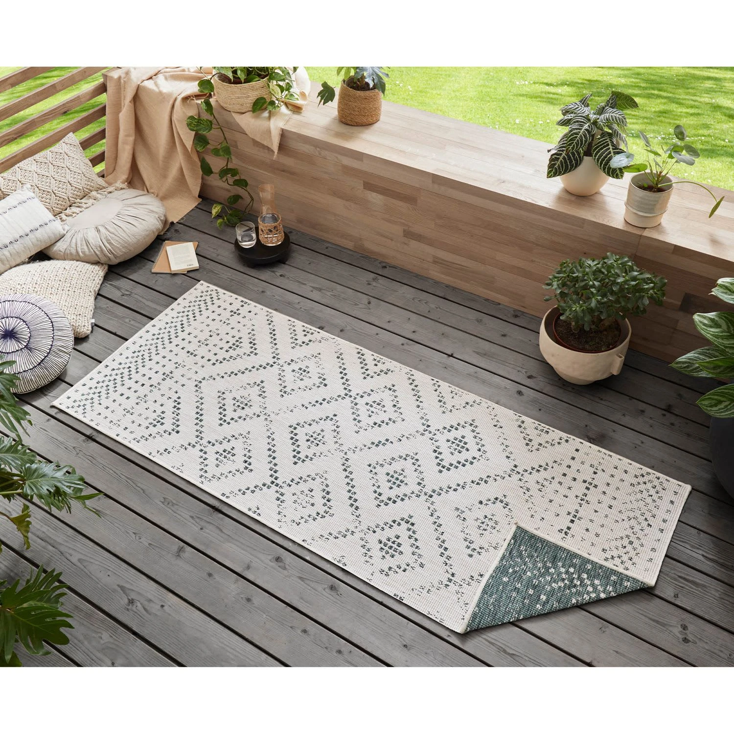 Freundin Home Collection In- & Outdoor Wendeteppich Olympia Grün – Bild 5