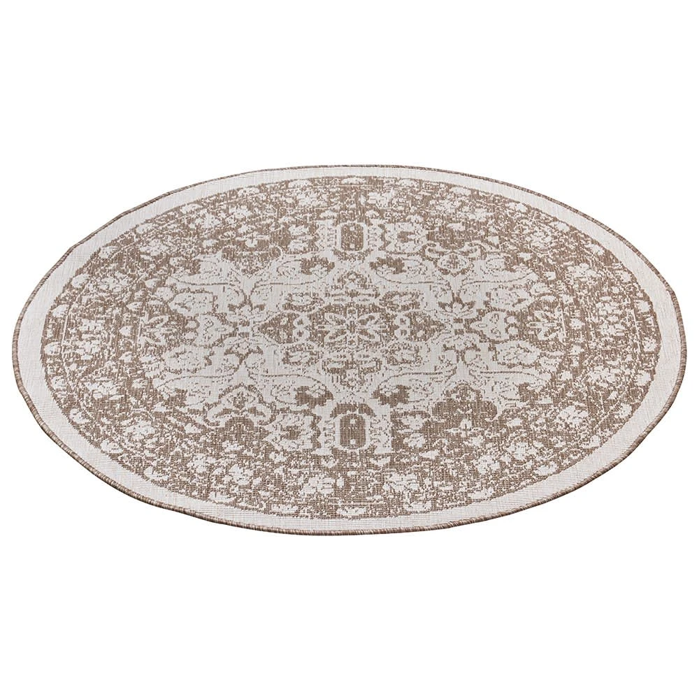 Freundin Home Collection In- Und Outdoor Wendeteppich Rund Jole Beige – Bild 3