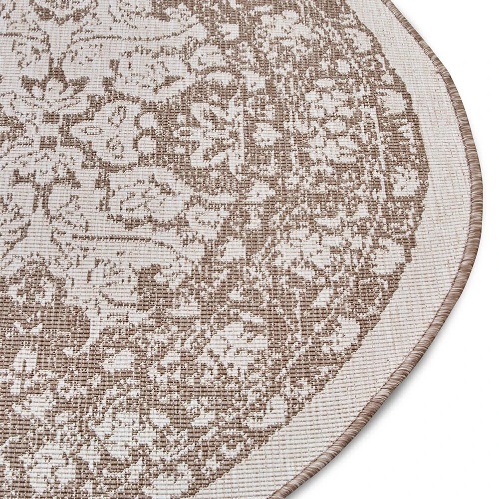 Freundin Home Collection In- Und Outdoor Wendeteppich Rund Jole Beige – Bild 4