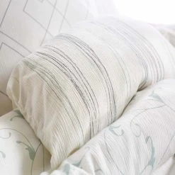 Giancasa Bettwäsche Mona-02 Bio In Creme-grau-grün