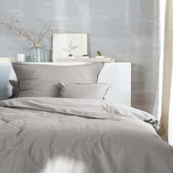 Giancasa Bettwäsche Verwaschener Look In Kitt