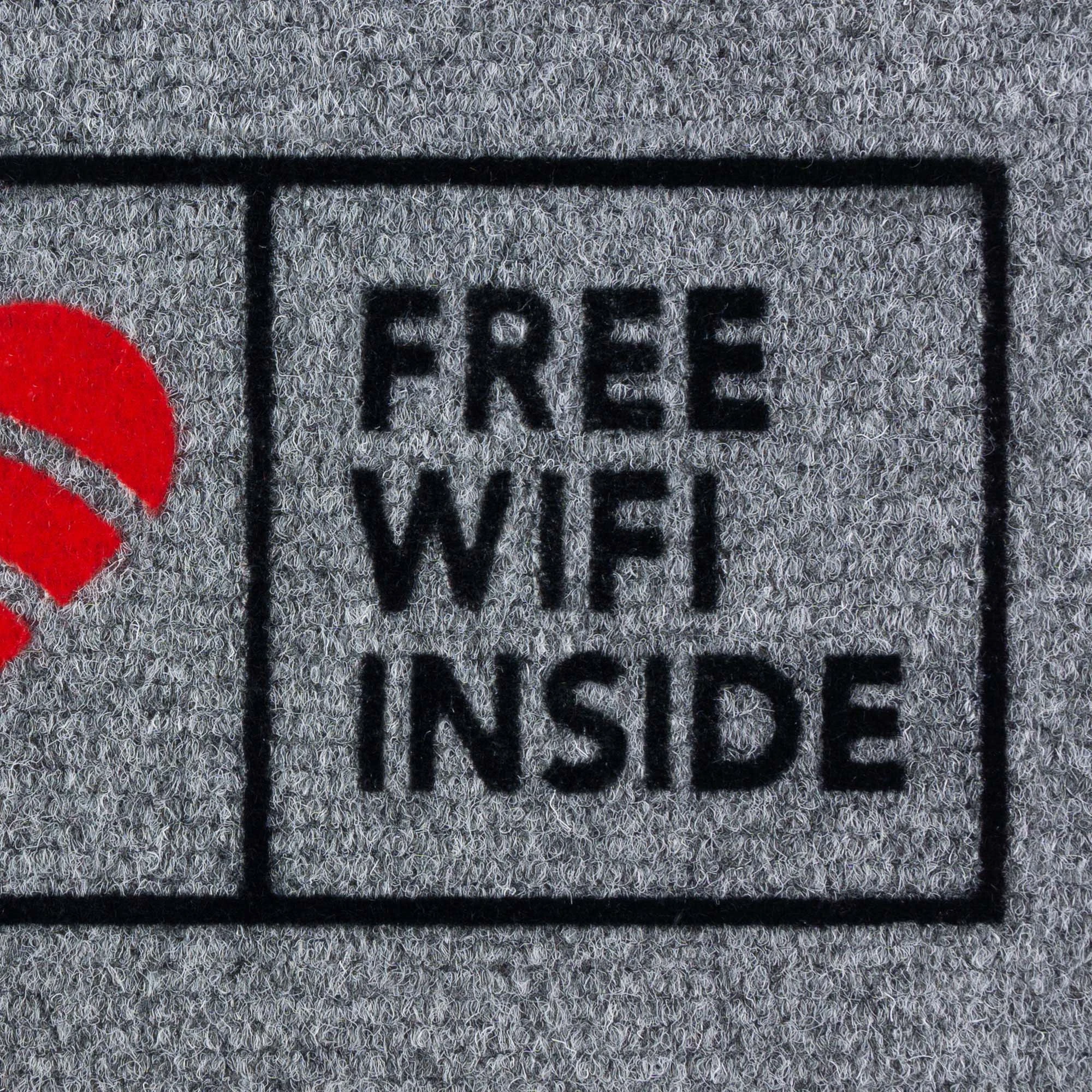 GMD Living Fußmatte FORTALEZA "Free Wifi Inside" In Farbe Grau – Bild 3