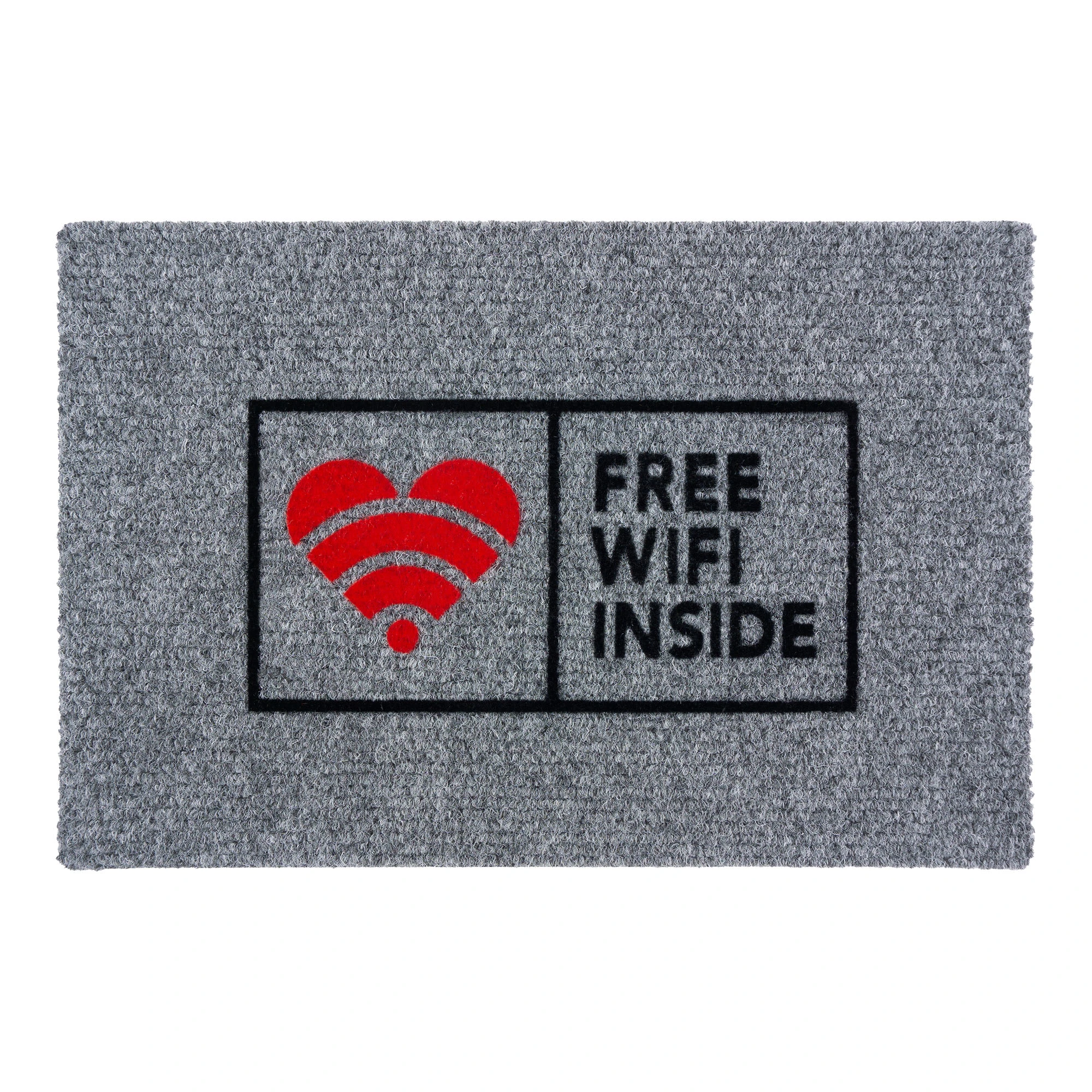 GMD Living Fußmatte FORTALEZA "Free Wifi Inside" In Farbe Grau