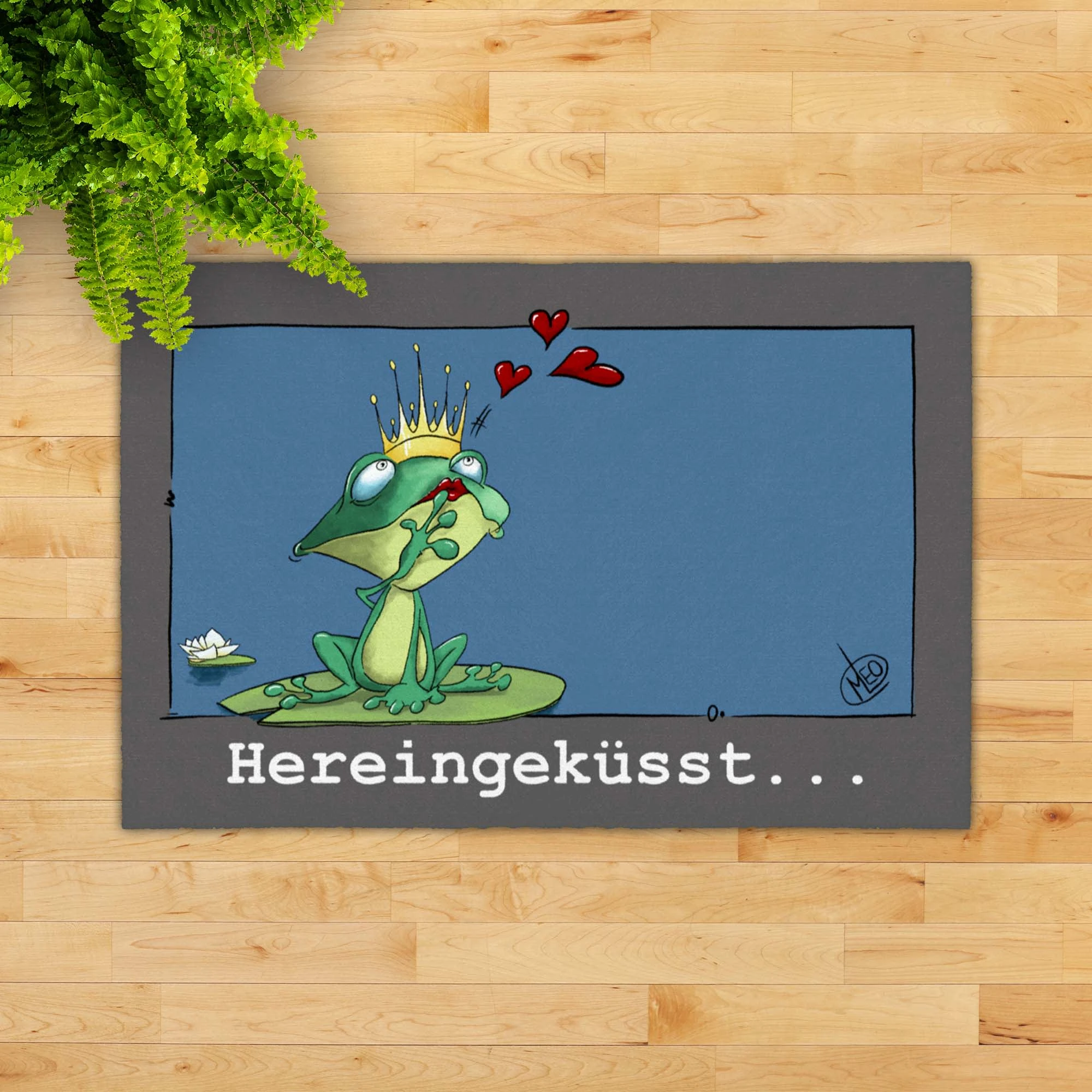 GMD Living Fußmatte LEIPZIG "Hereingeküsst" In Farbe Grau – Bild 2