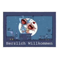 GMD Living Fußmatte LEIPZIG "Herzlich Willkommen" In Farbe Lila