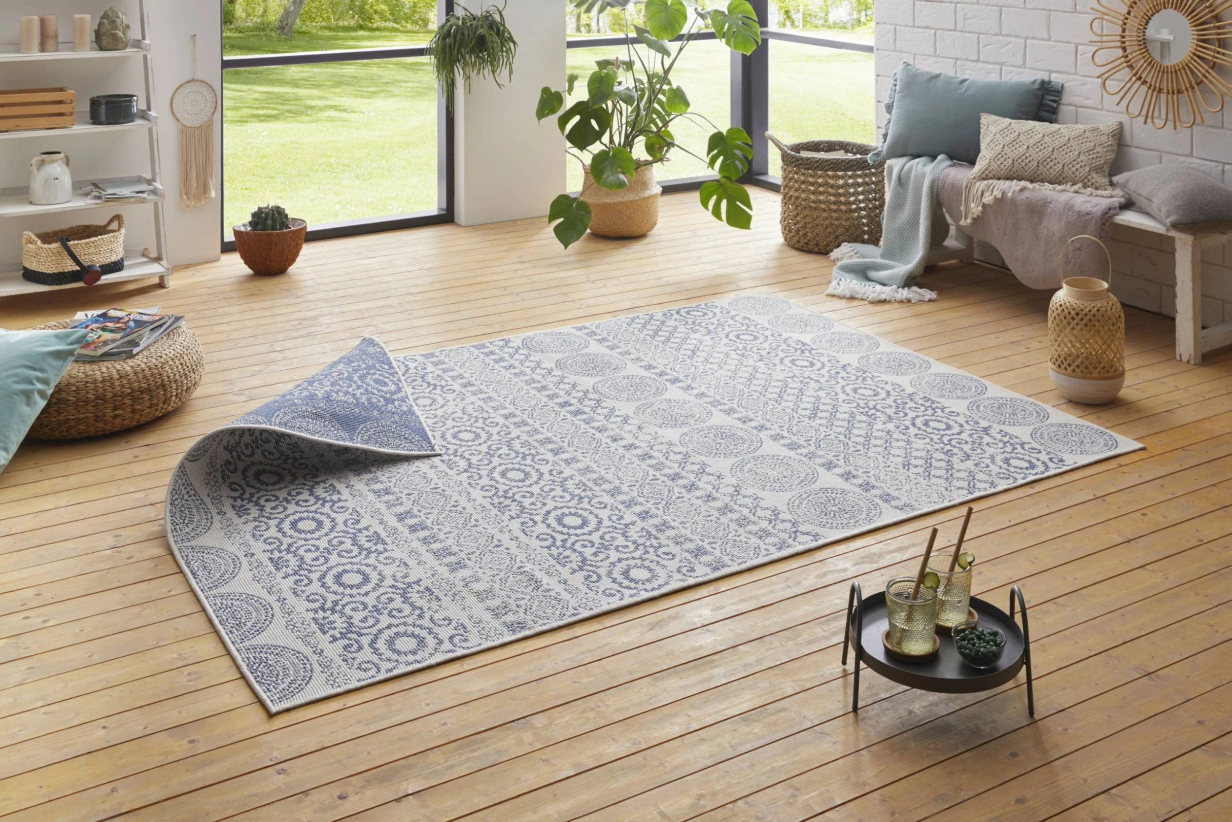 GMD Living Innen & Außenteppich ANTWERPEN In Blau – Bild 4