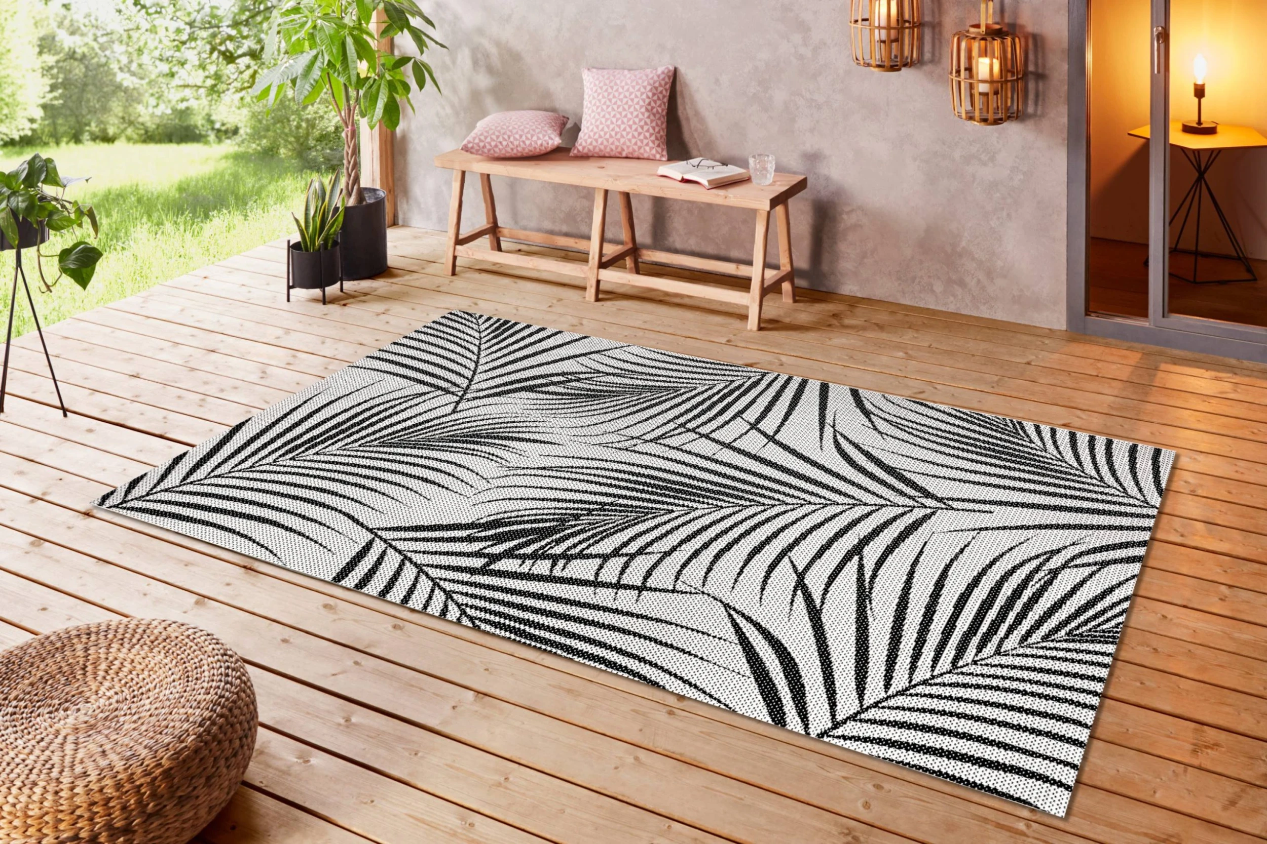 GMD Living Innen & Außenteppich MOL In Cream & Schwarz – Bild 5