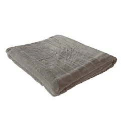 GMD Living Microfaser Kuscheldecke CASHMERE-NERZOPTIK In Farbe Silber