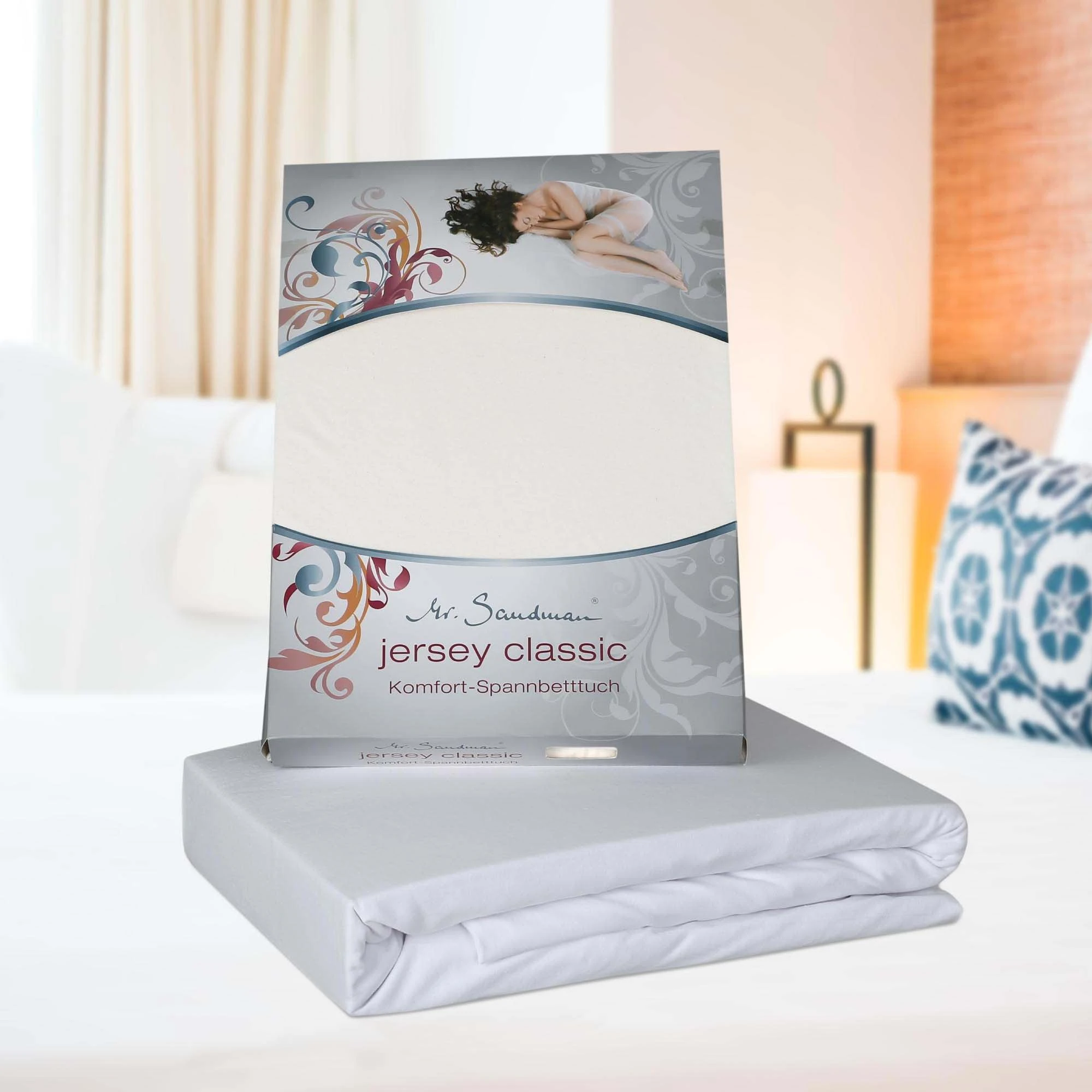 GMD Living Spannbetttuch JERSEY CLASSIC In Olivengrün – Bild 4