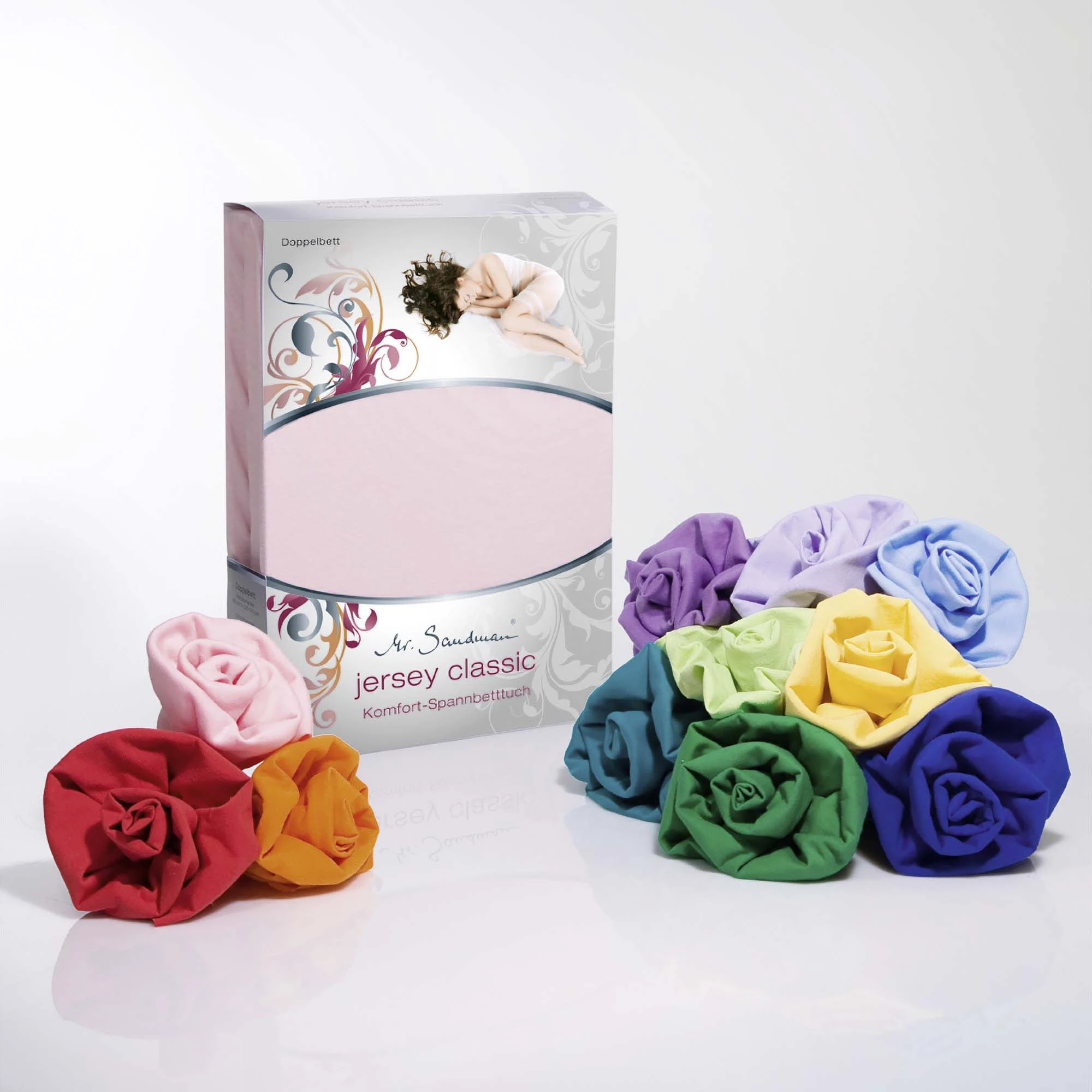 GMD Living Spannbetttuch JERSEY CLASSIC In Pink â Bild 3