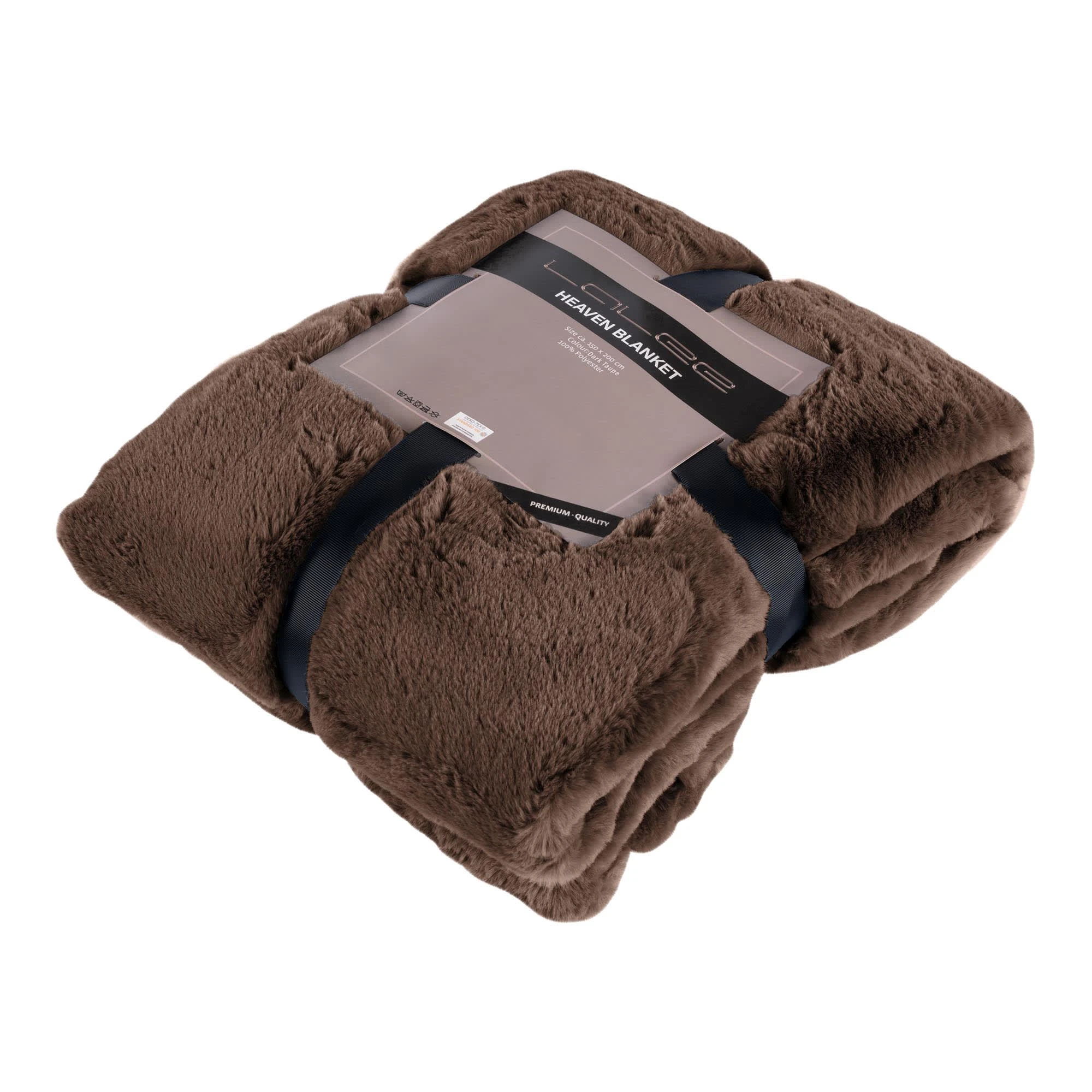 GMD Living Wohndecke HEAVEN In Felloptik In Dunkeltaupe – Bild 2