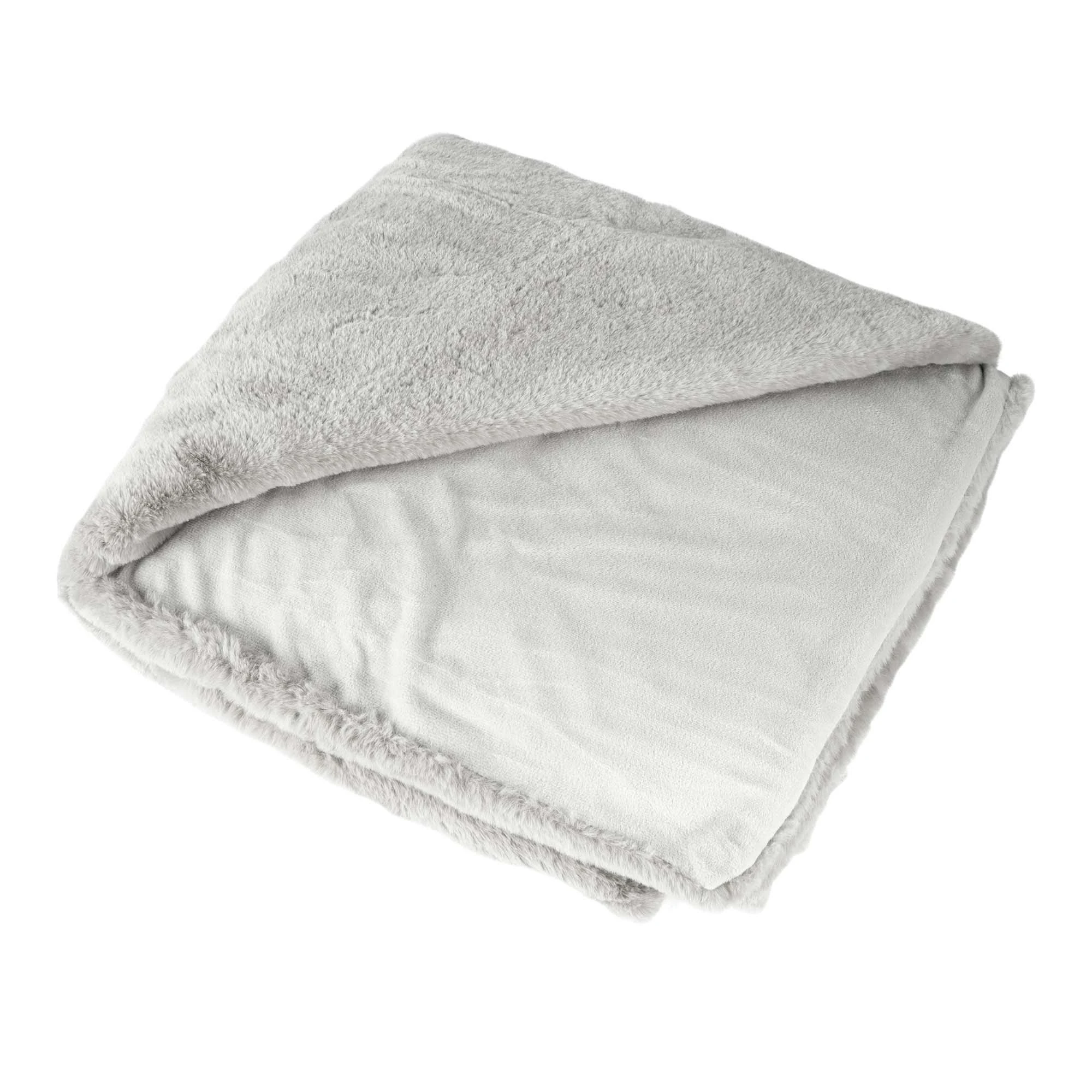 GMD Living Wohndecke HEAVEN In Felloptik In Hellgrau